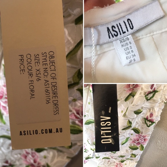 Asilio Objects of Desire Floral Lace Dress NWT Sz2 - Picture 16 of 16